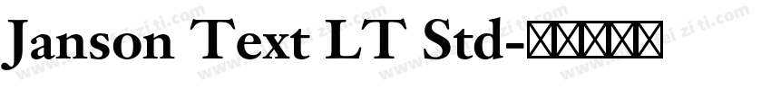 Janson Text LT Std字体转换